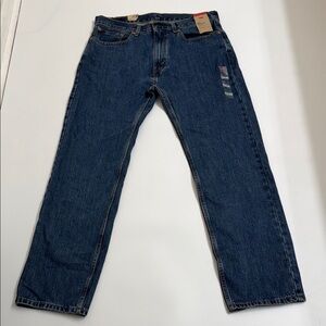 Levi's 505 Straight Leg Jeans NWT Medium Wash 100% Cotton Men’s 36X32 90’s Style
